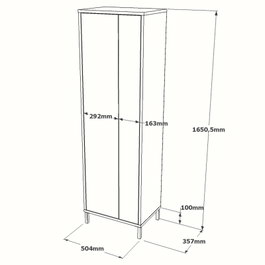Hanah Home Armario Multiusos Dy1-Wk Nogal y Blanco